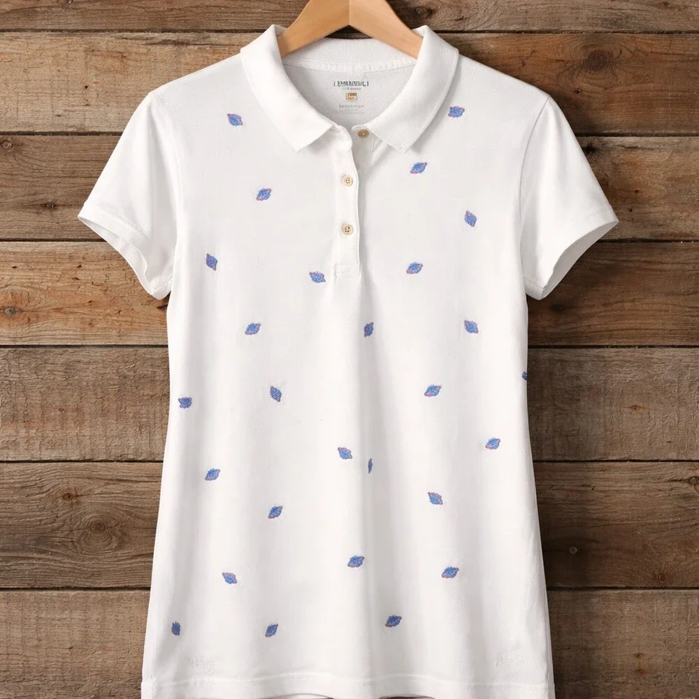 Lilly Pulitzer Luxletic Frida Polo Womens XL White UPF 50+ Gone Shellin NWT - Picture 2 of 7